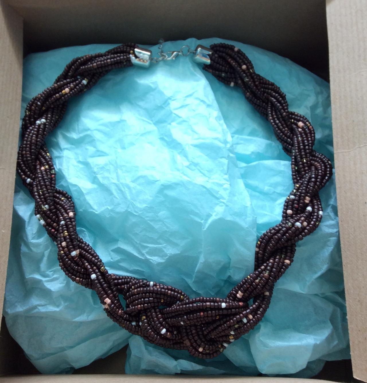 Chulky Chocolate Braided Necklace